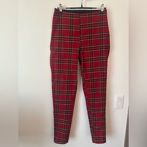 Red Plaid Trousers